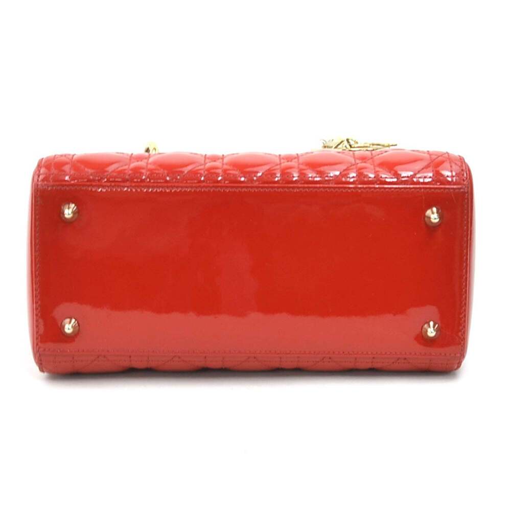 CHRISTIAN DIOR Red Leather Shoulder Bag - Picture 4 of 15